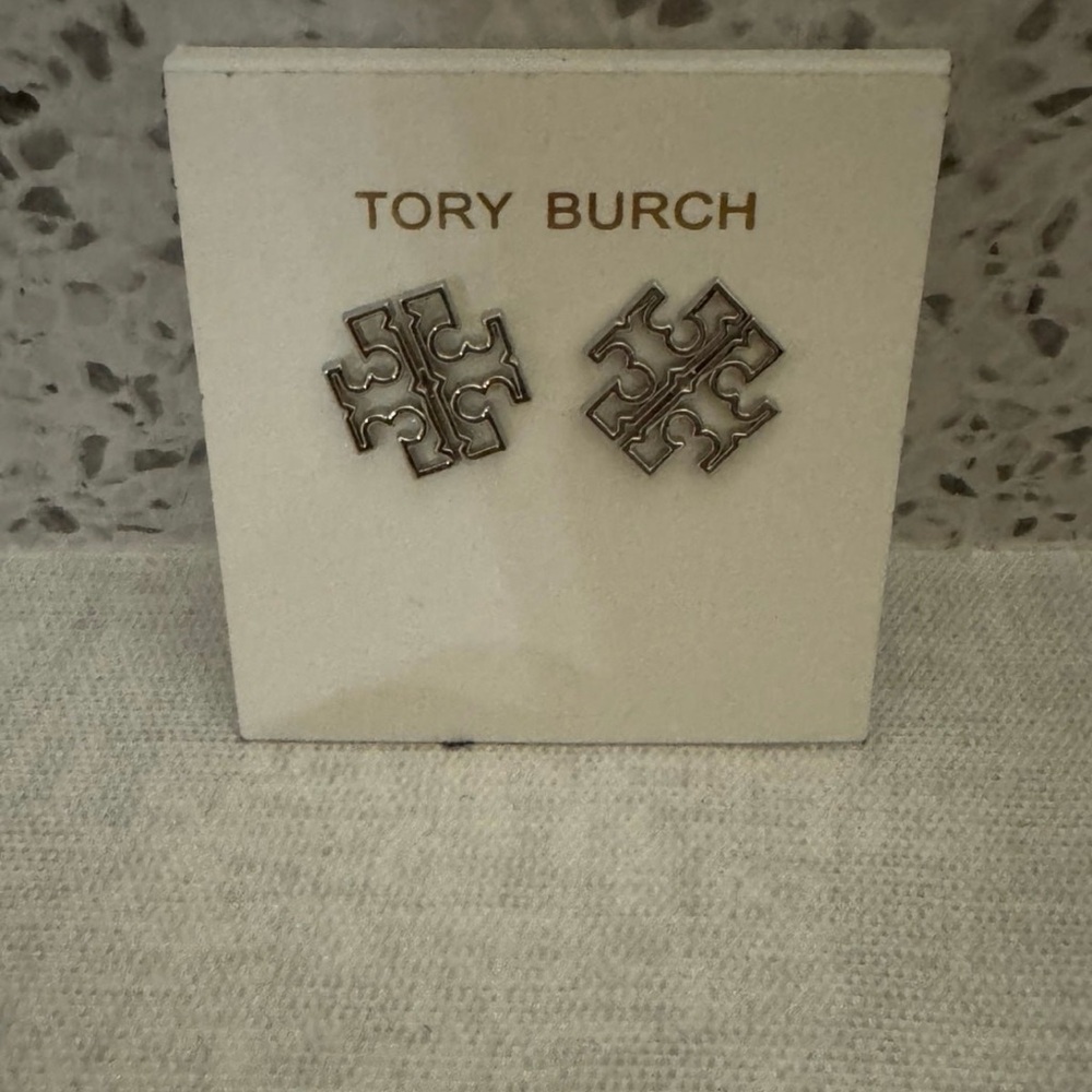 Tory Burch Britten Logo Stud Earring NWT
